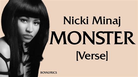 nicki minaj monster lyrics